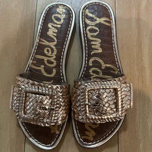 NWT Sam Edelman Gabriela 2 Flat Sandal - Gold